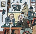 Buveurs de bi&egrave;re par Josef Lada